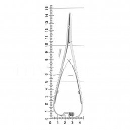 H-307A Иглодержатель Матье, 140 мм — фото №4