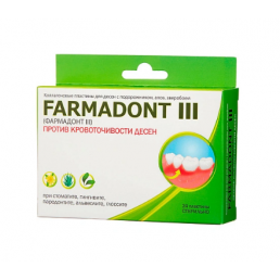 Farmadont-III Пластины коллагеновые против кровоточивости десен (24шт/уп) Зеленая дубрава (Фармадонт3)