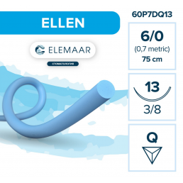 ELLEN №6 (12шт) синяя, 75см, обр-реж., 13мм, 3/8. ELEMAAR