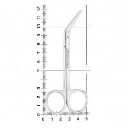 19-13A Ножницы хирургические угловые, для снятия швов, Nahtschere, 115 мм — фото №4