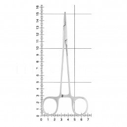 20-15 Иглодержатель хирургический прямой, Crille-Wood, 150 мм — фото №3