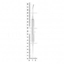 40-20 Распатор-микро двусторонний лингвальный, 2,8-2,8 мм , ручка DELUXE, ø 10мм