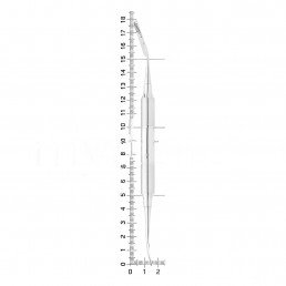 40-22 Распатор-микро двусторонний Prichard, 4,0 мм, ручка DELUXE, ø 10 мм