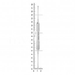 40-23 Распатор-микро двусторонний, 3,5-3,5 мм , ручка DELUXE, ø 10 мм