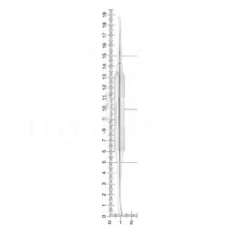 40-25 Распатор-микро двусторонний Molt, 3,0-4,0 мм, ручка DELUXE, ø 10 мм