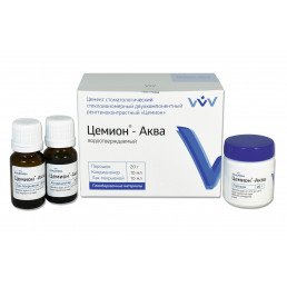 Цемион АКВА B2 (20 г+10 мл*2) Универсальный стеклоиономерный цемент водоотв., ВладМиВа