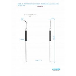 Зонд парадонтологический (10-9-8-7-5-3-2-1) (153мм) Asa Dental