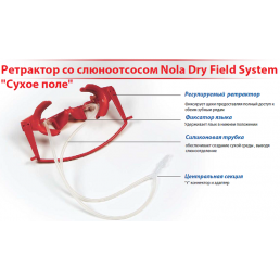 Ретрактор Nola Dry Field System "СУХОЕ ПОЛЕ" (1 шт) Детский, со слюноотсосом, Dynaflex (роторасширитель)