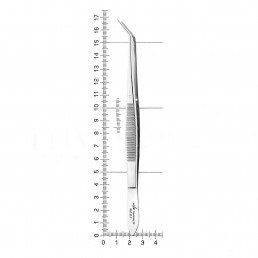 22-2 Пинцет стоматологический изогнутый Flagg, 16,0 см — фото №4