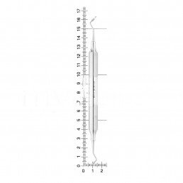 26-11B Скейлер парадонтологический, форма T2/3, ручка DELUXE, ø 10 мм