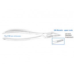 11-51M Щипцы для удаления зубов верхние, корневые Байонеты