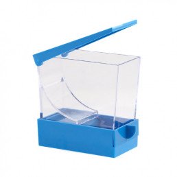 Диспенсер для ватных валиков, пластик, выдвижной, голубой(Blue) Dispodent