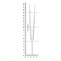 40-98 Пинцет микрохирургический прямой, 18,0 см, Анатомический