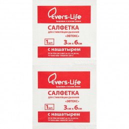 Салфетка с нашатырем для стимуляции дыхания Evers Life (3х6 см) (150 шт) Эвтекс