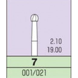 Мани бор твердосплавный, 7 (ISO 001/021), форма круглые (10 шт/уп) MANI