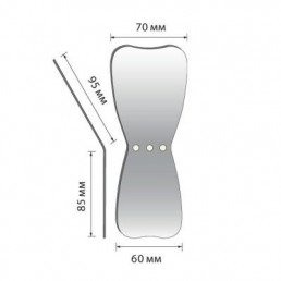 Зеркало широкое (L) окклюзионное (1 шт) для дентальной фотографии, покрытие Родий, YDM