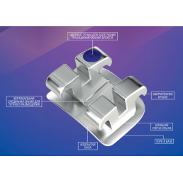 Брекеты Набор MAX line ROTH 0.018 (20 шт) с крючками на зубы 3,4 и 5, IOS Intl.Ortodontic Services