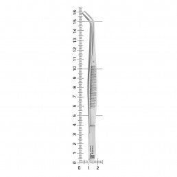 AB 978/01 Пинцет стоматологический изогнутый Flagg, 16,0 см, NOPA — фото №2