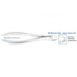 11-90 Щипцы для удаления зубов верхние, моляры левые Германия