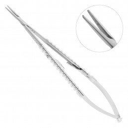 40-95D Иглодержатель хирургический прямой Micro-Nadelhalter , 18 см, C алмазным напылением