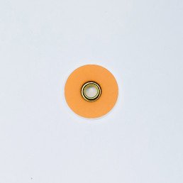 РаундФлекс М (50шт) 9,5мм,  ОРАНЖЕВЫЙ(мягкий), втулка металл, основание жёсткое, Кагаяки (Kagayaki RoundFlex M) (аналог Соф Лекс 3М)