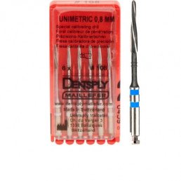 Калибровочный дриль Unimetric №110 (6 шт/уп) 2 полосы, синий, Dentsply Maillefer 