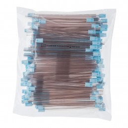 Слюноотсосы с НЕсъемным колпачком, Прозрачно-голубые (100шт) 150мм, ASA Dental (Blossom)