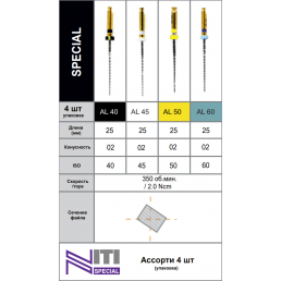 Apex-max 25мм Ассорти .02 №30-60 (6 шт/уп) Geosoft Endoline — фото №2