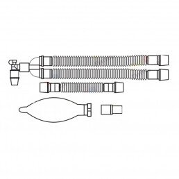 Дыхательный контур однократного применения, анестезиологический 22 мм растяжимый 2м (мешок 3л, лимб 0.8 м) ALBA Healthcare