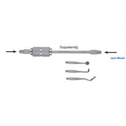 16-5 Коронкосниматель ручной nach Morell, двухсторонний, в компл 3 насадки