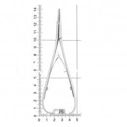 20-13 Иглодержатель хирургический прямой Mathieu, 140 мм — фото №4