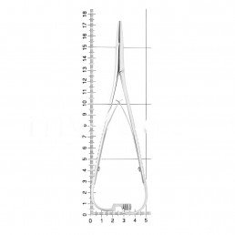 20-14 Иглодержатель хирургический прямой Mathieu, 170 мм — фото №3