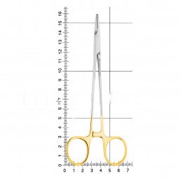 20-25 Иглодержатель хирургический прямой Mayo-Hegar TC, 160 мм, карбид-вольфрамовые вставки — фото №3
