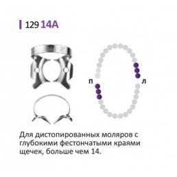 Кламп для коффердам (№14А) Medenta (для Моляров)