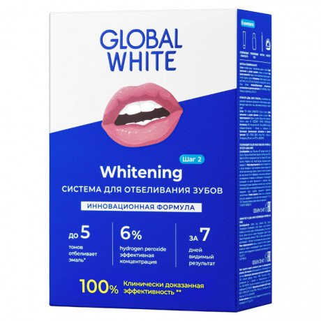 Система для отбеливания зубов 6% (15 мл+30 мл) GLOBAL WHITE