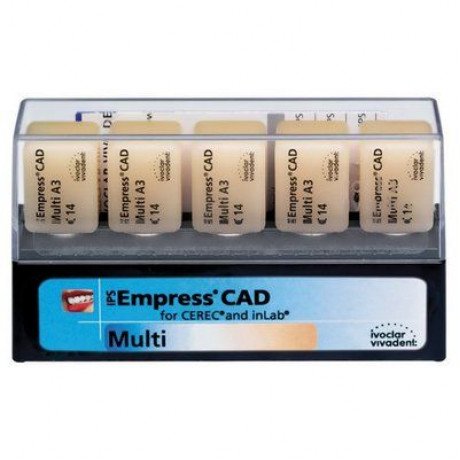 Блоки Импресс IPS Empress CAD CEREC/inLab Multi Размер C14, Цвет BL3 (5шт) для CAD/CAM IVOCLAR (Импресс директ церек/инлаб Мульти)  — фото №1