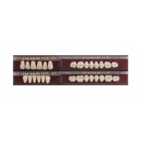 Спофадент Плюс (A3) 1/44-0/0-1/65 (28шт) - Трехслойные акриловые зубы SPOFA