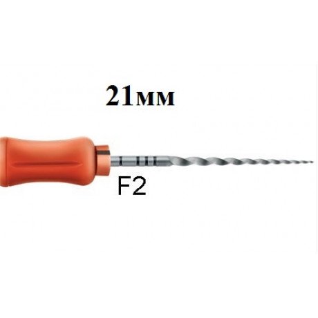 ПроТейпер ручной 21 мм F2 (6 шт/уп) Красный, Dentsply  — фото №1