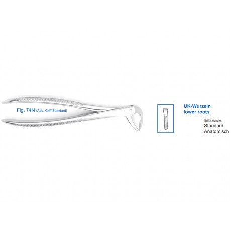 11-74N Щипцы для удаления зубов, нижние, корневые  — фото №1