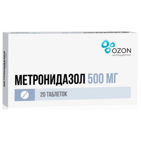 Метронидазол таблетки (500 мг) (20 шт) Озон  — фото №1