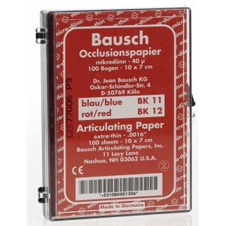 Копирка бумага BAUSCH 40мик. ВК12 (дугообраз. полоски 10*7см) красная (100листов)  — фото №1