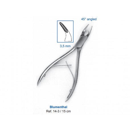 14-3 Кусачки костные Blumenthal, 15 см, 3,5 мм, 45° угол рабочей части  — фото №1