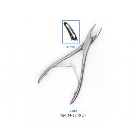 14-5 Кусачки костные Luer, 15 см, 4 мм  — фото №1
