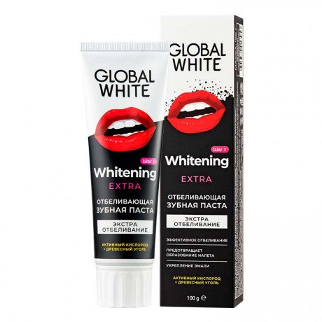 Зубная паста GLOBAL WHITE EXTRA Whitening Отбеливающая (100 мл) RDA 125  — фото №1