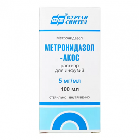 Метронидазол-АКОС, раствор для инфузий 5 мг/мл (100 мл фл) (1 шт) Синтез ОАО 