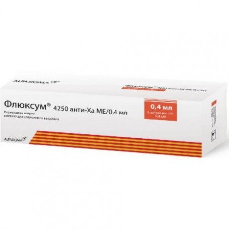 Флюксум 4250 Анти-Ха МЕ/0,4мл шприц р-р п/к (6 шт) Альфасигма С.П.А.  — фото №1
