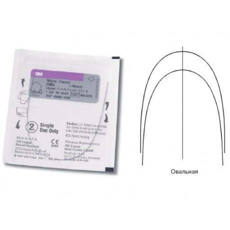 Дуга нитиноловая Юнитек Классик (1 шт) 3M (Unitek Nitinol Classic Archwire OFIII L 016)  — фото №1