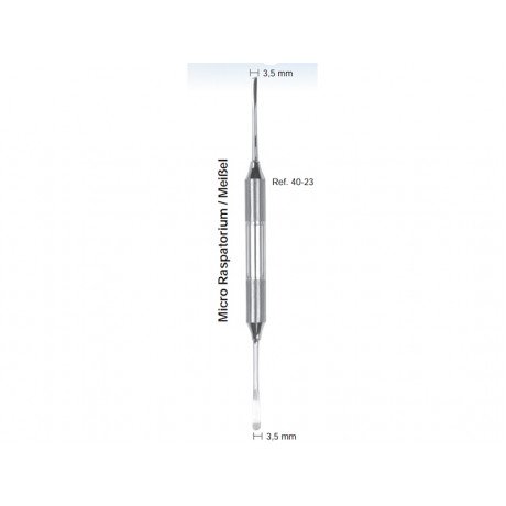 40-23 Распатор-микро двусторонний, 3,5-3,5 мм , ручка DELUXE, ø 10 мм  — фото №1
