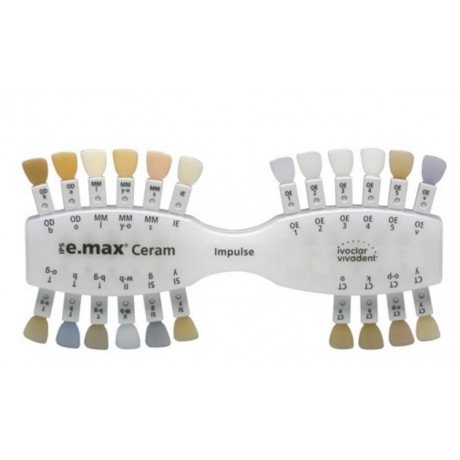 Расцветка IPS e.max Ceram Impulse Shade Guide IVOCLAR