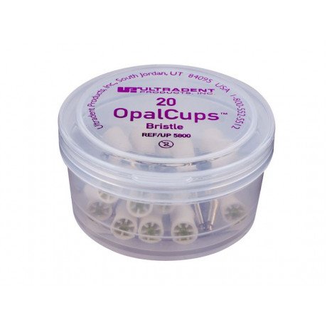 Opal Cups bristle ЧАШКА (20 шт/уп) полир силиконовый с щеточками внутри для проведения микроабразии, Ultradent  — фото №1